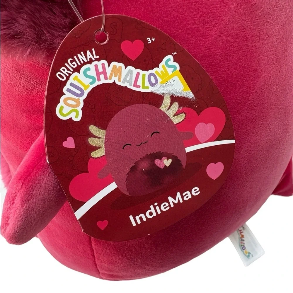 Squishmallows Indie Mae 12” Valentine Axolotl Plush NWT Kellytoy